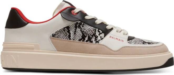 Balmain B-Court Flip snakeskin-effect sneakers White