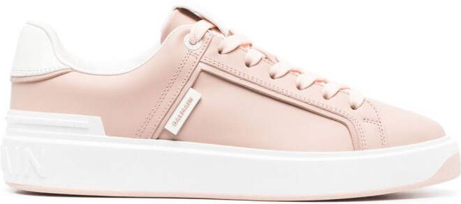 Balmain B-Court leather sneakers Pink