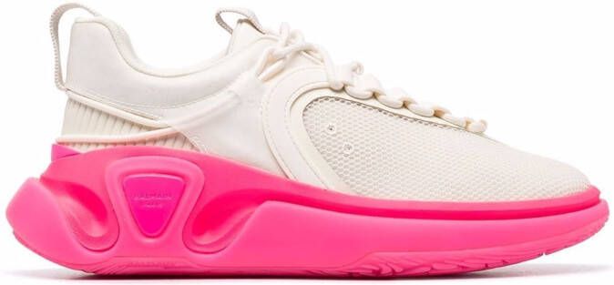 Balmain B-Runner mesh-panel sneakers Neutrals