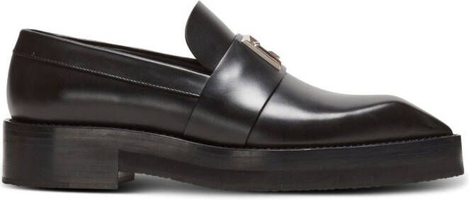 Balmain Ben logo-lettering loafers Black