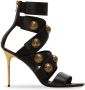 Balmain button-embellished stiletto sandals Black - Thumbnail 1