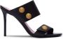 Balmain button-fastening leather sandals Black - Thumbnail 1