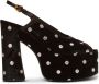 Balmain Cam 140mm polka dot-print sandals Black - Thumbnail 1