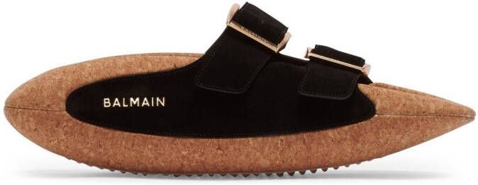 Balmain chunky-sole flip flops Black