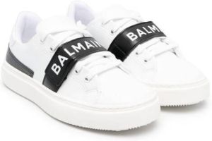 Balmain Kids logo-print low-top sneakers White
