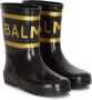 Balmain Kids logo-print rain boots Black - Thumbnail 1