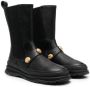 Balmain Kids studded leather boots Black - Thumbnail 1