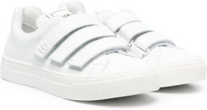 Balmain Kids touch-strap low-top sneakers White