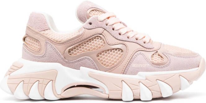 Balmain multi-panel lace-up sneakers Pink