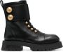 Balmain Ranger Army leather ankle boots Black - Thumbnail 1