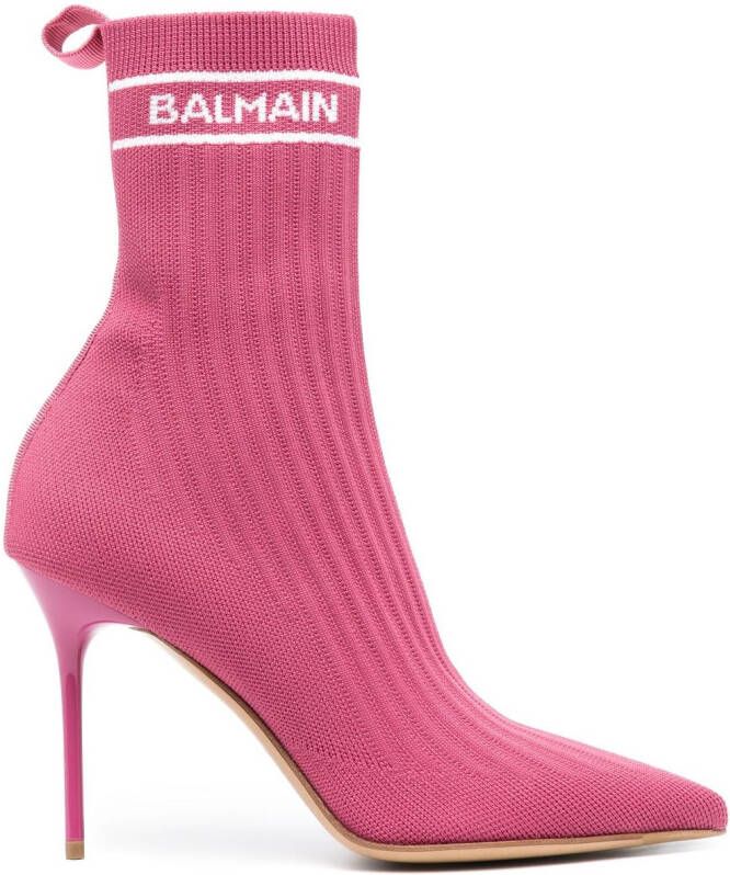 Balmain Skye 90mm ankle boots Pink