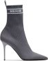 Balmain Skye 95mm knit ankle boots Black - Thumbnail 1