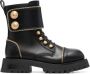 Balmain studded square-toe leather boots Black - Thumbnail 1