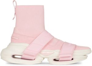 Balmain touch-strap high-top sneakers Pink