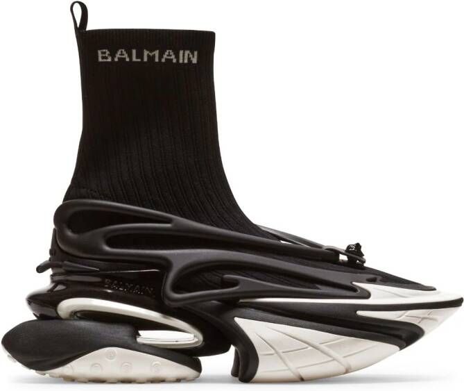 Balmain Unicorn knitted sneakers Black