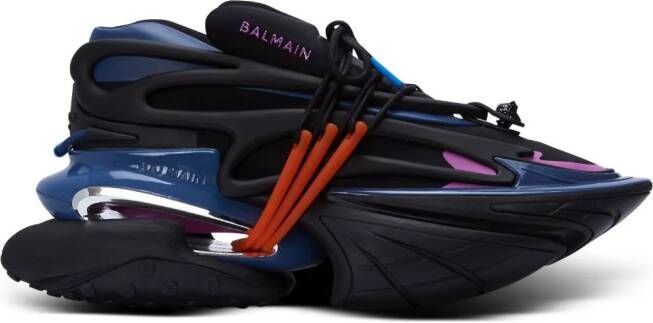 Balmain Unicorn panelled sneakers Black