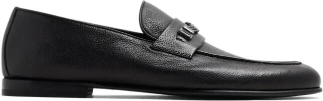 Barrett chain-link leather loafers Black