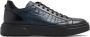 Barrett crocodile-effect leather sneakers Blue - Thumbnail 1