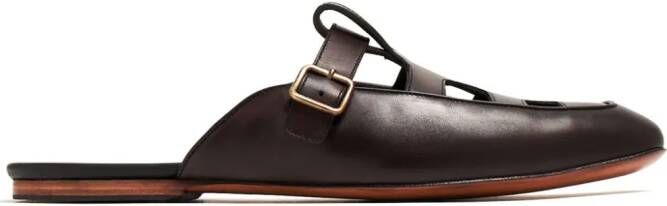 Barrett cut-out leather mules Brown