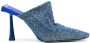 Benedetta Bruzziches crystal embellished square toe mules Blue - Thumbnail 1
