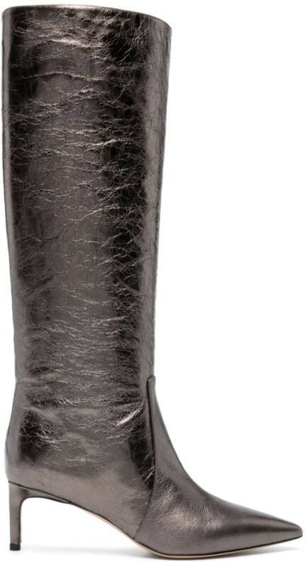BETTINA VERMILLON Josefine 55mm leather boots Metallic