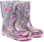 Billieblush abstract-print wellies Pink - Thumbnail 1