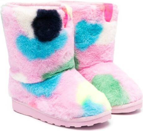 Billieblush faux-fur ankle boots Pink