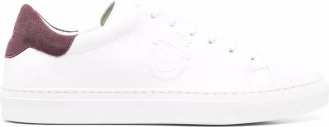 Billionaire Crest low-top leather sneakers White