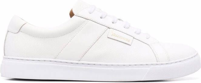 Billionaire leather low-top sneakers White