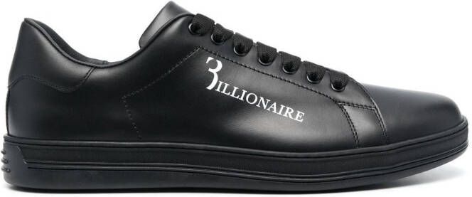 Billionaire logo-print low-top sneakers Black