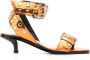 Bimba y Lola 50mm studded leather sandals Orange - Thumbnail 1