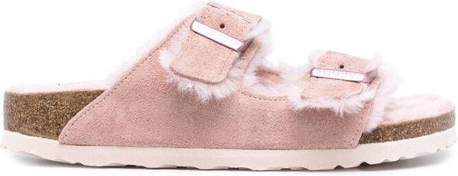 Birkenstock Arizona Fur double-buckle sandals Pink