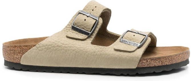 Birkenstock Arizona grained-leather sandals Green