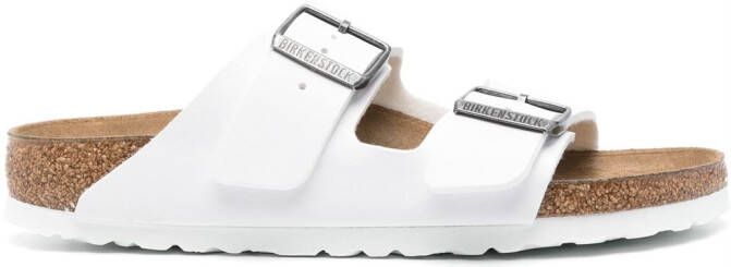 Birkenstock Arizona buckled sandals White