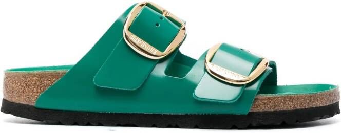Birkenstock Arizona logo-debossed leather sandals Green