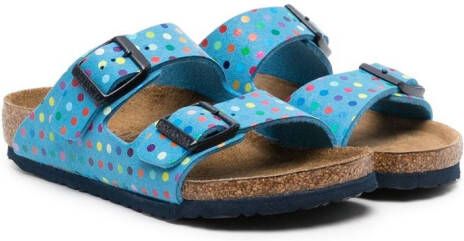 Birkenstock Arizona polka-dot sandals Blue