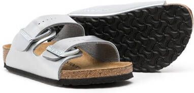 Birkenstock Arizona suede sandals Silver