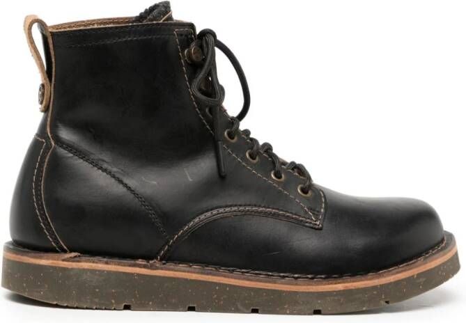 Birkenstock Birmingham lace-up leather boots Black