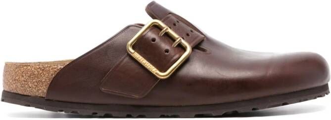 Birkenstock Boston Bold leather slides Brown