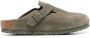 Birkenstock Boston buckle-detail suede clogs Green - Thumbnail 1