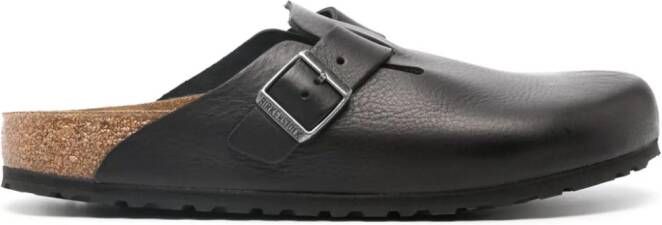 Birkenstock Boston Grip leather slippers Black