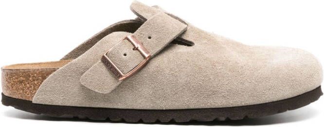 Birkenstock Boston suede slippers Brown