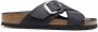 Birkenstock cross-strap leather sandals Black - Thumbnail 1