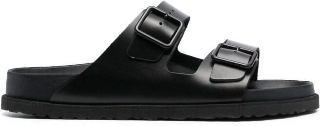 Birkenstock double-buckle slip-on sandals Black