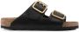 Birkenstock double-strap leather sandals Black - Thumbnail 1