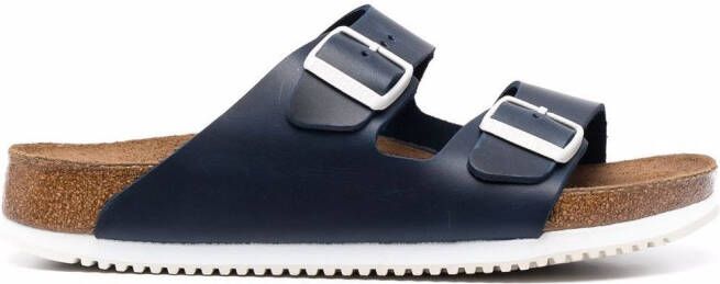 Birkenstock double-strap leather sandals Blue