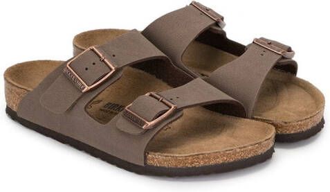 Birkenstock Kids double strap sandals Brown