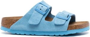 Birkenstock double-strap suede sandals Blue