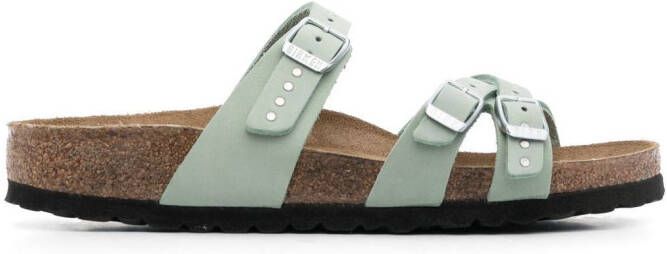 Birkenstock Franca buckled 20mm sandals Green