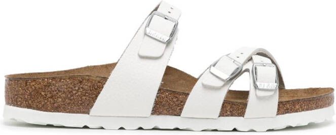 Birkenstock France strap leather sandals White
